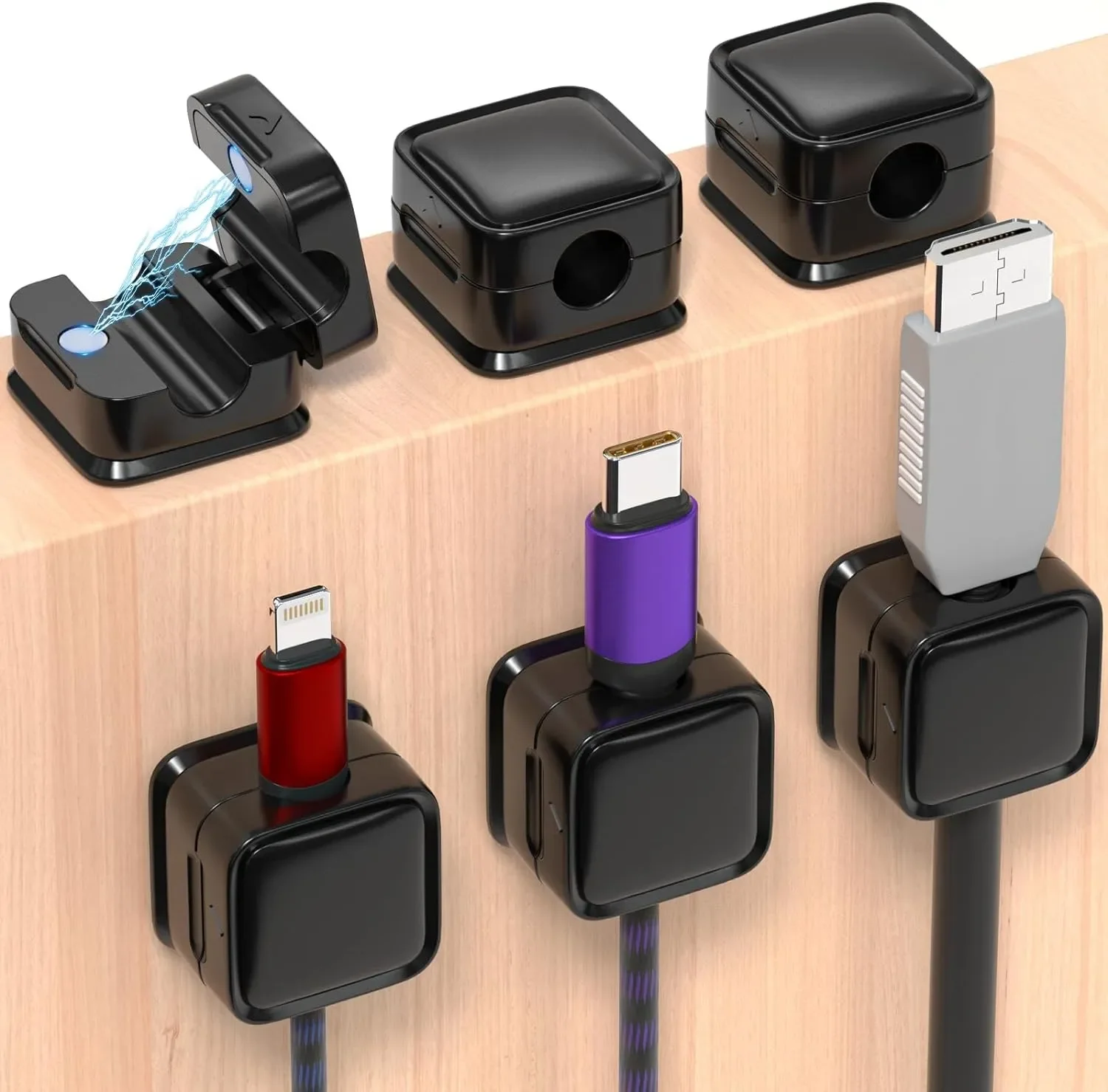 Desk Organizer - Mini organizer magnetico per cavi, supporto
