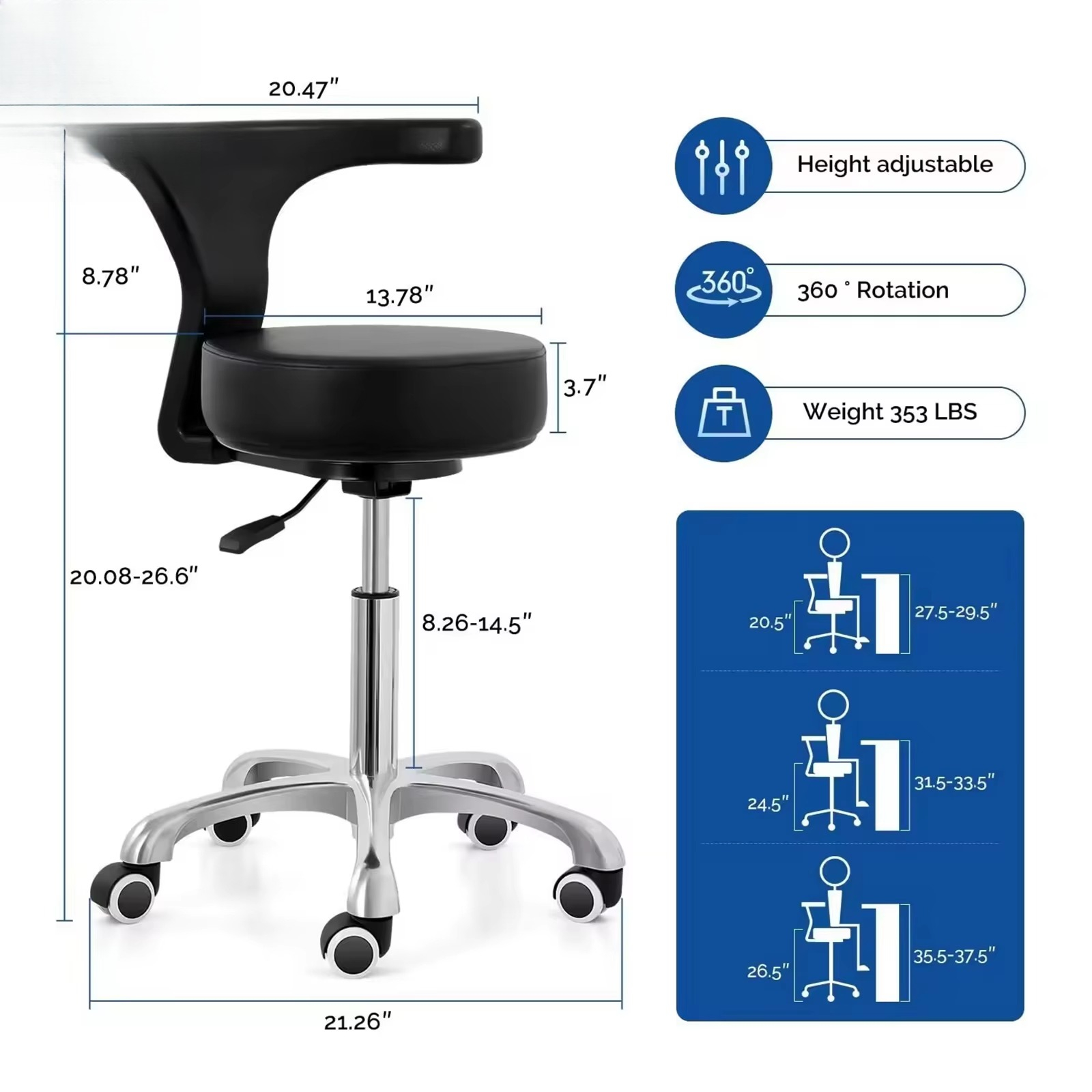 Sedia elevabile medica commerc - Office Stool recensione e prezzo